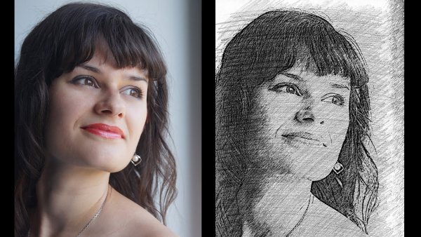 Портрет карандашом в фотошопе