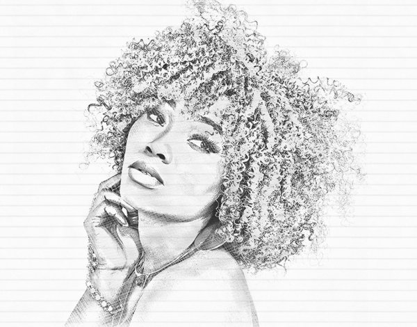 Портрет карандашом в фотошопе