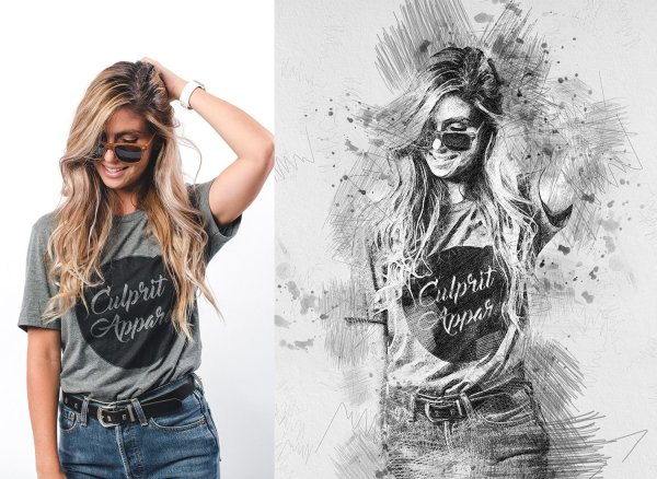 Экшен скетч