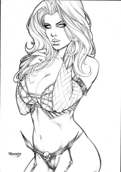 Рисунки женщин для срисовки