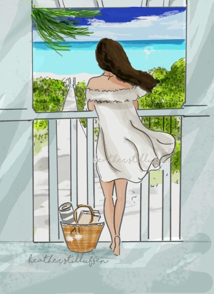 Девушки утром Рисованные