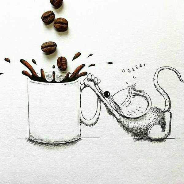 Кофе карандашом