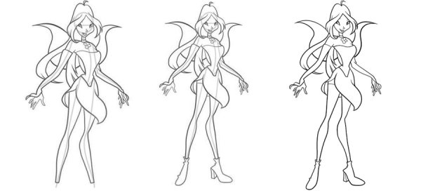 Рисунки Винкс карандашом