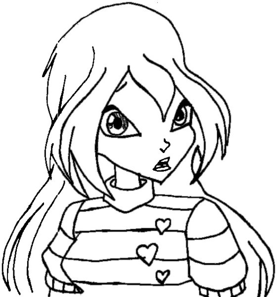 Винкс Блум черно белые