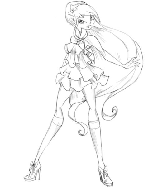 Рисунки Винкс карандашом для срисовки