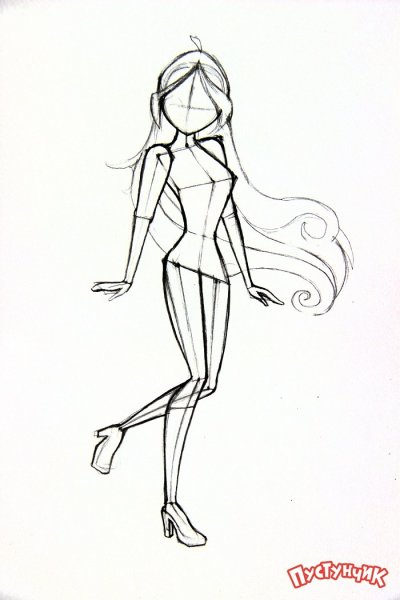 Как нарисовать фею Винкс Блум