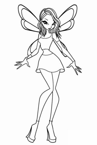 Раскраски Винкс Беливикс Рокси