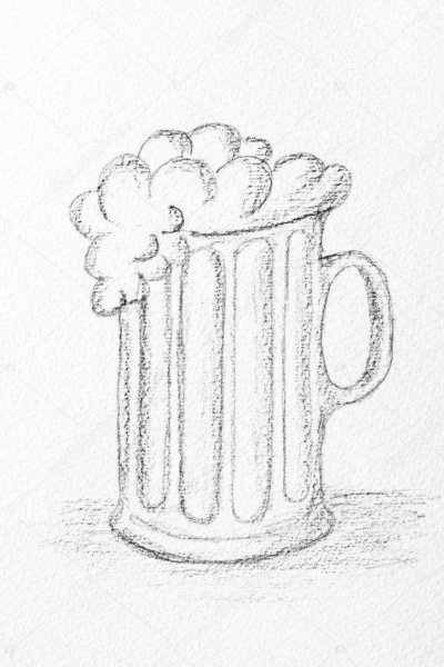 Набросок кружки с пивом
