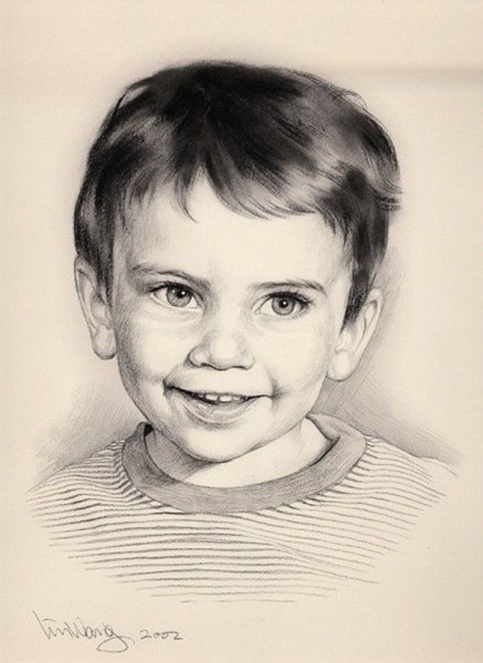Портрет подростка карандашом