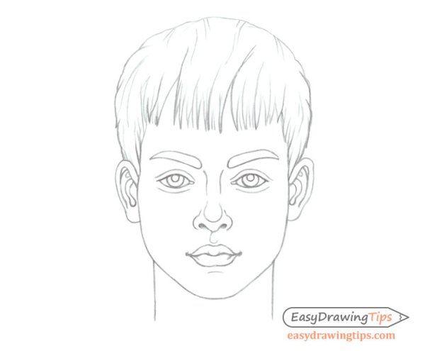 Портрет мальчика карандашом для детей
