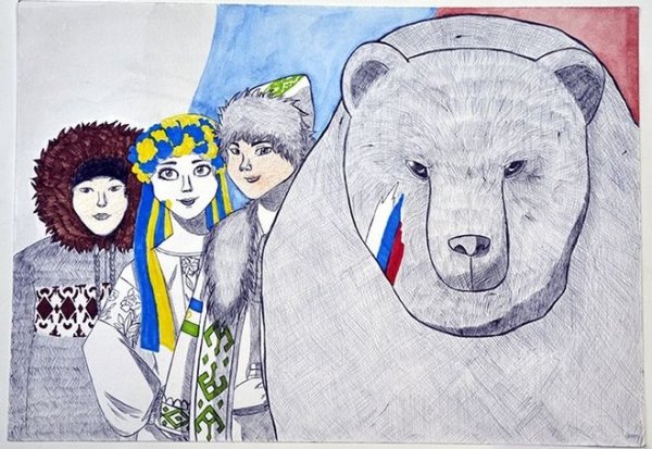 Рисунок ко Дню России