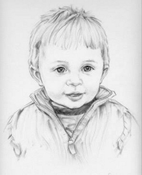 Портрет мальчика карандашом для детей