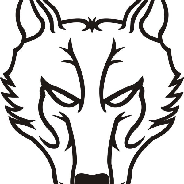 Лицо волка тату