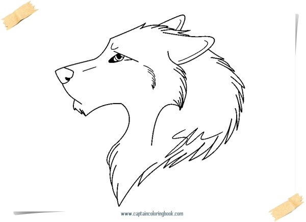 Распечатка волка голова