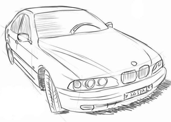 BMW e39 рисунок