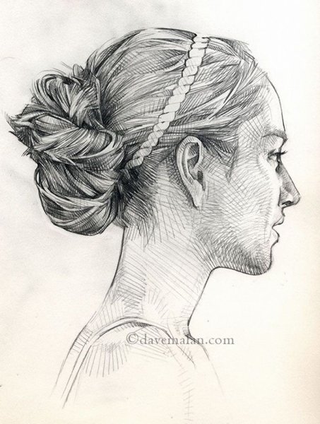 Прическа в графике