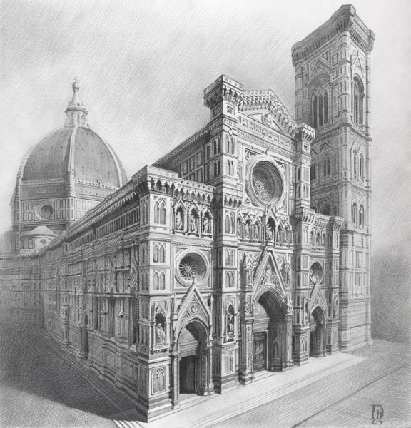 Пленэрные зарисовки архитектуры Царицыно