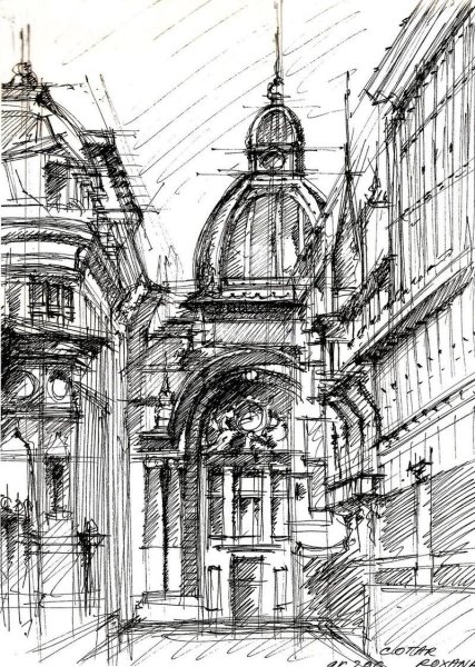 Моисей Гинзбург архитектурные Наброски