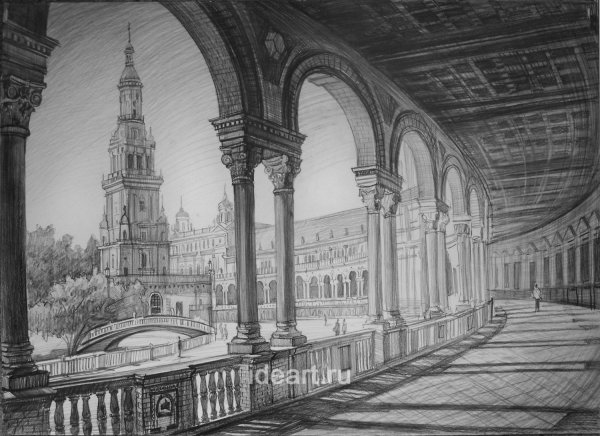 Набросок архитектурного сооружения