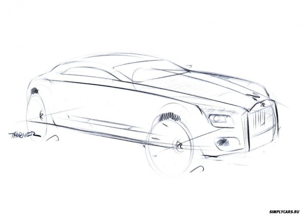 Роллс Ройс Фантом карандашом