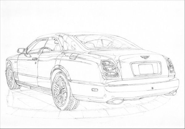 Бентли карандашом
