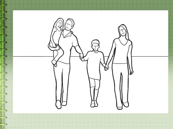 Рисунок семьи легкий