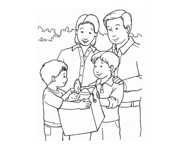Картинки для срисовки семья