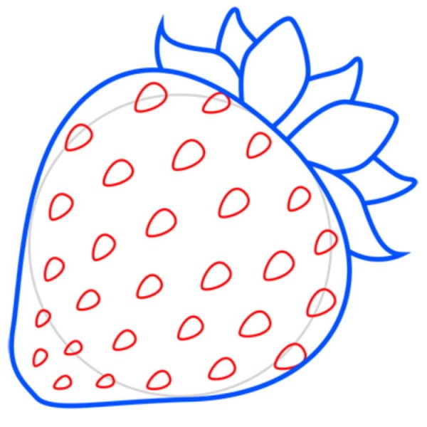 Клубника раскраска