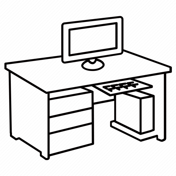 Компьютерный стол раскраска
