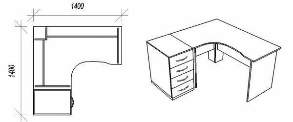 Рабочее место на ПК эскиз