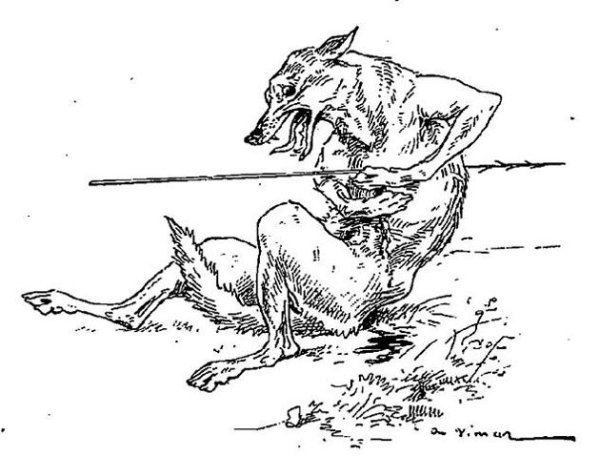 Волк и охотники басня