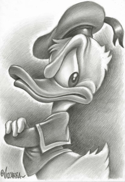 Дисней персонажи для срисовки Дональд дак