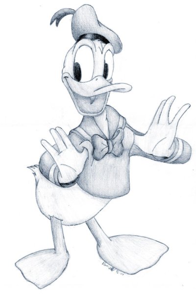Дональд дак скетч