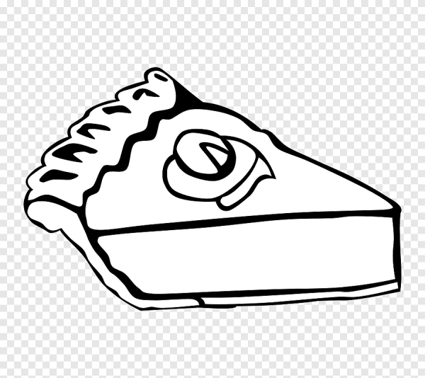 Раскраска кусочек пирога