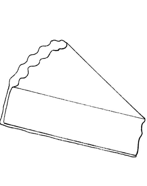 Кусок торта раскраска