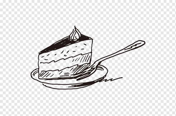 Кусочек торта раскраска