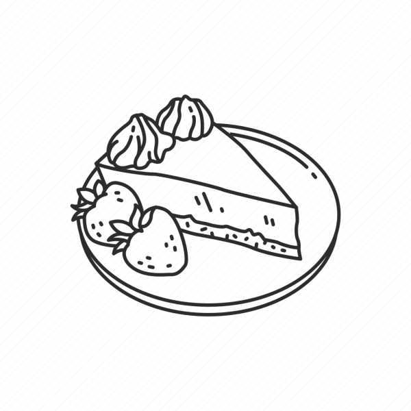 Кусок торта для срисовки