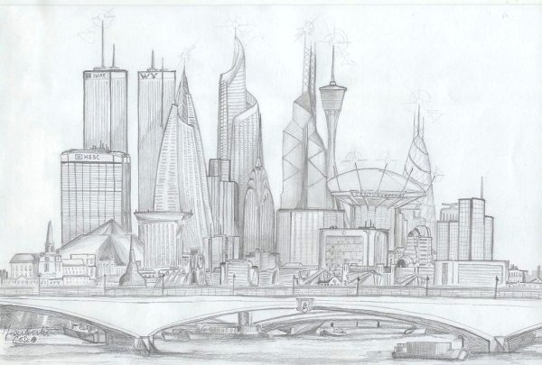 Архитектура будущего фантазийная зарисовка