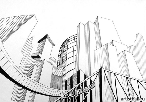 Архитектура будущего фантазийная зарисовка