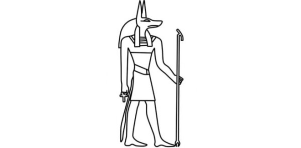 Древнеегипетский Бог Анубис раскраска