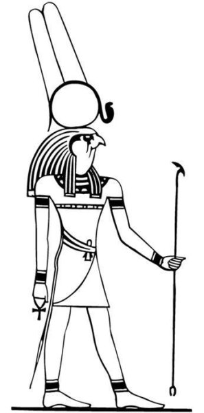 Бог Амон ра в древнем Египте рисунок