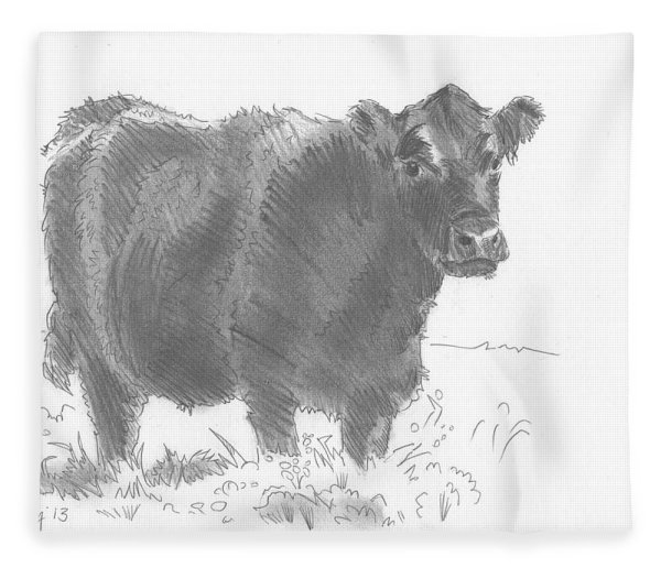 Корова рисунок карандашом