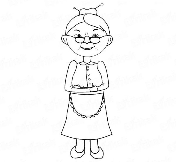 Рисовать бабушку