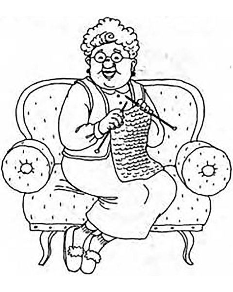 Раскраска мама и бабушка