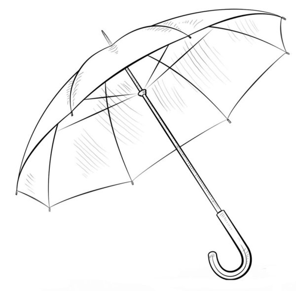 Зонтик карандашом