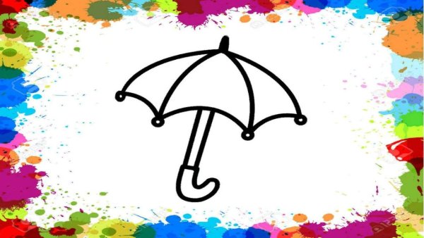 Зонт без ручки трафарет