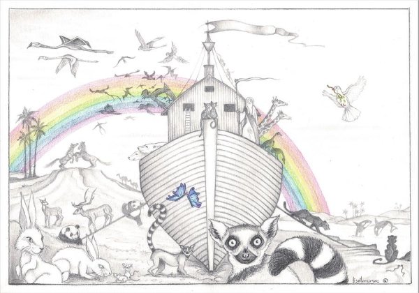 Ноев Ковчег рисунок 5 класс