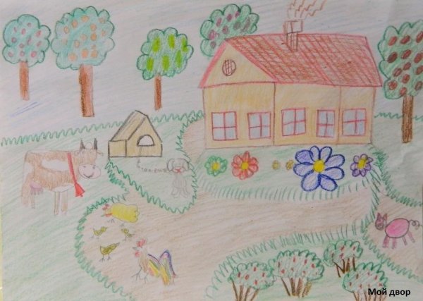 Рисунок на тему мой двор