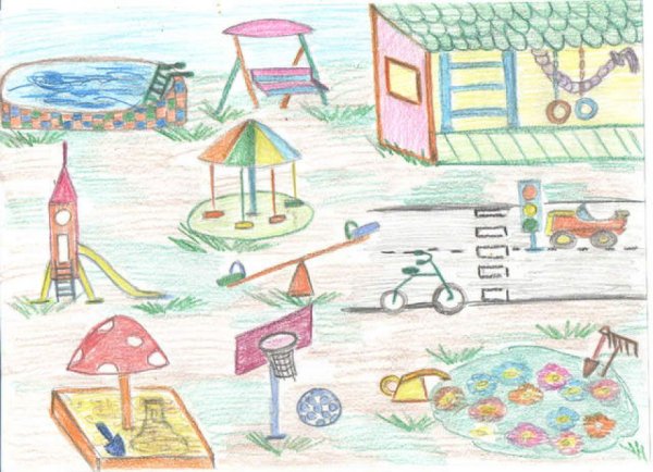 Рисунки детских площадок