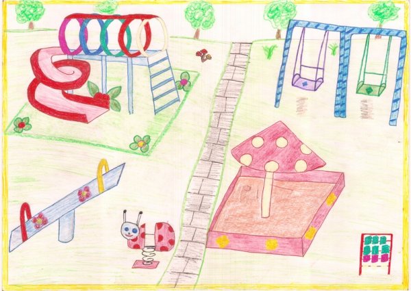 Рисование детской площадки